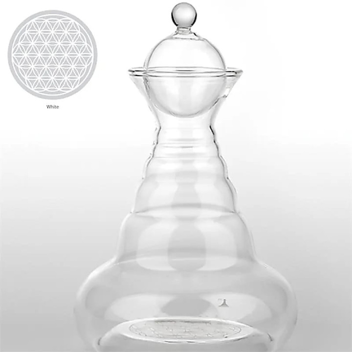 Carafe Vital Water Alladin Fleur de Vie blanche | Pieralune