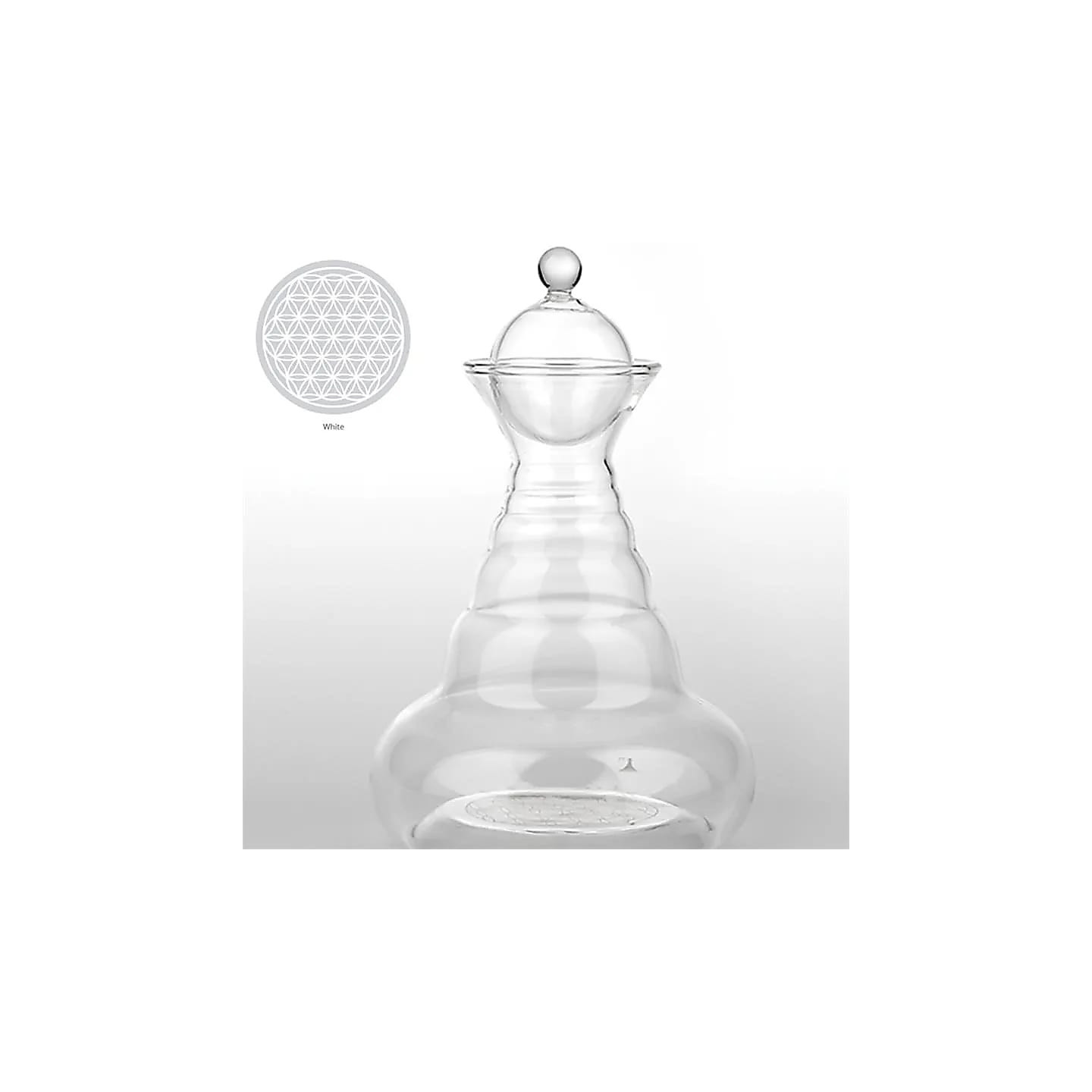 Carafe Vital Water Alladin Fleur de Vie blanche | Pieralune