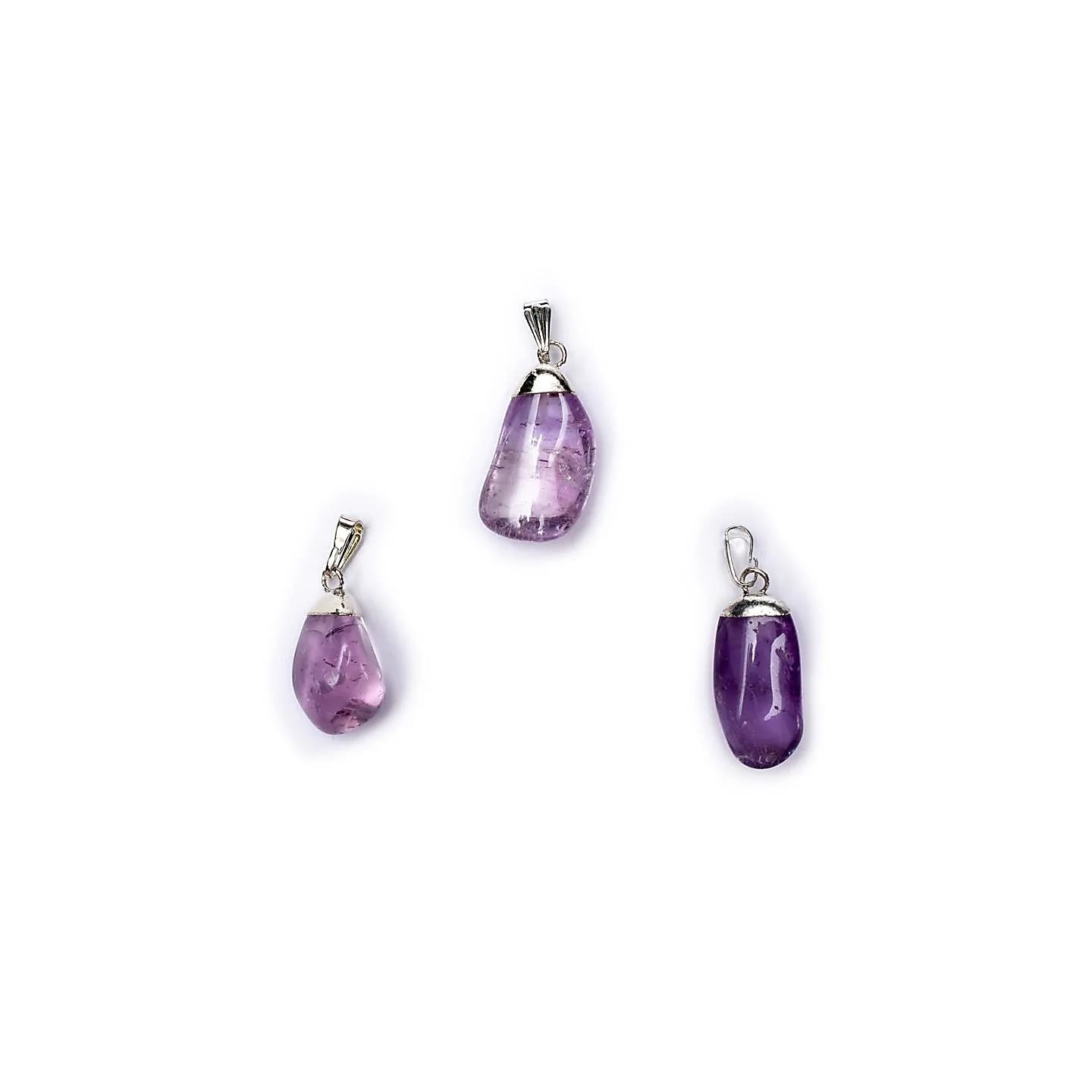 Pendentif améthyste monture en métal | Pieralune