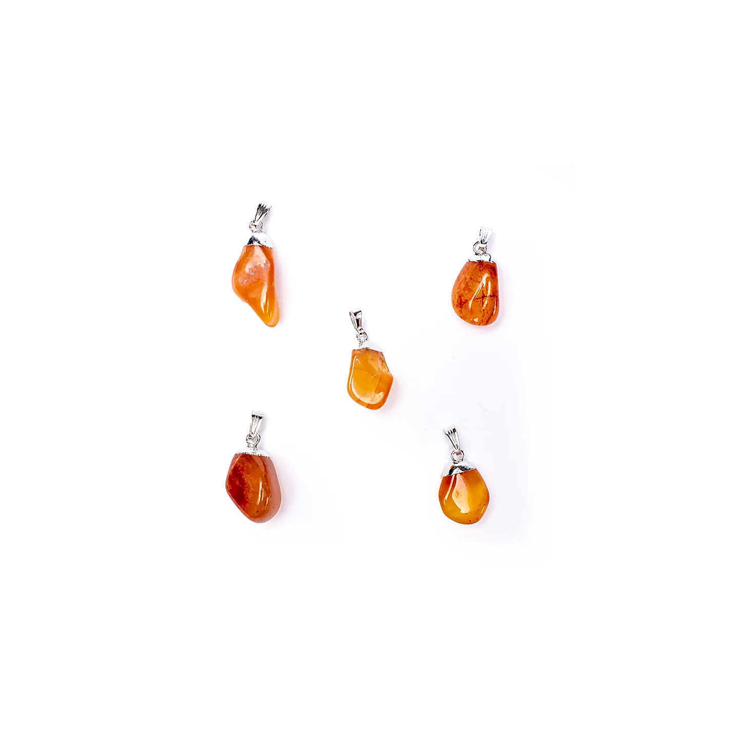 Pendentif Cornaline monture en métal | Pieralune