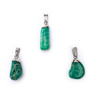 Pendentif Amazonite monture en métal | Pieralune
