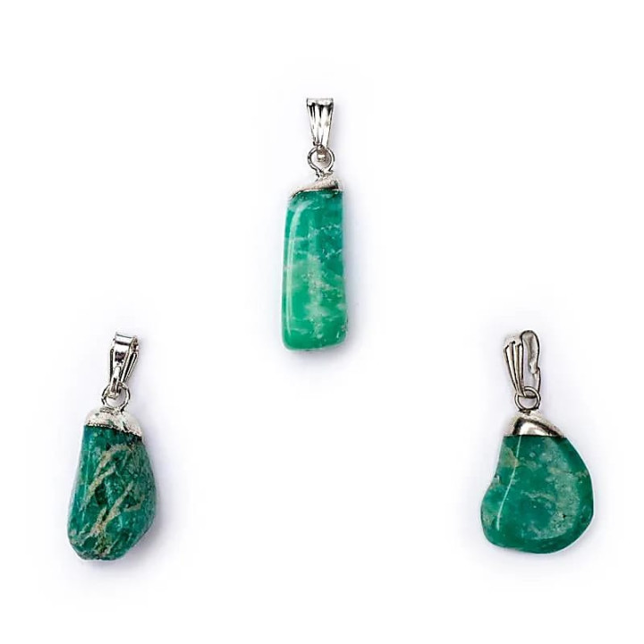 Pendentif Amazonite monture en métal | Pieralune