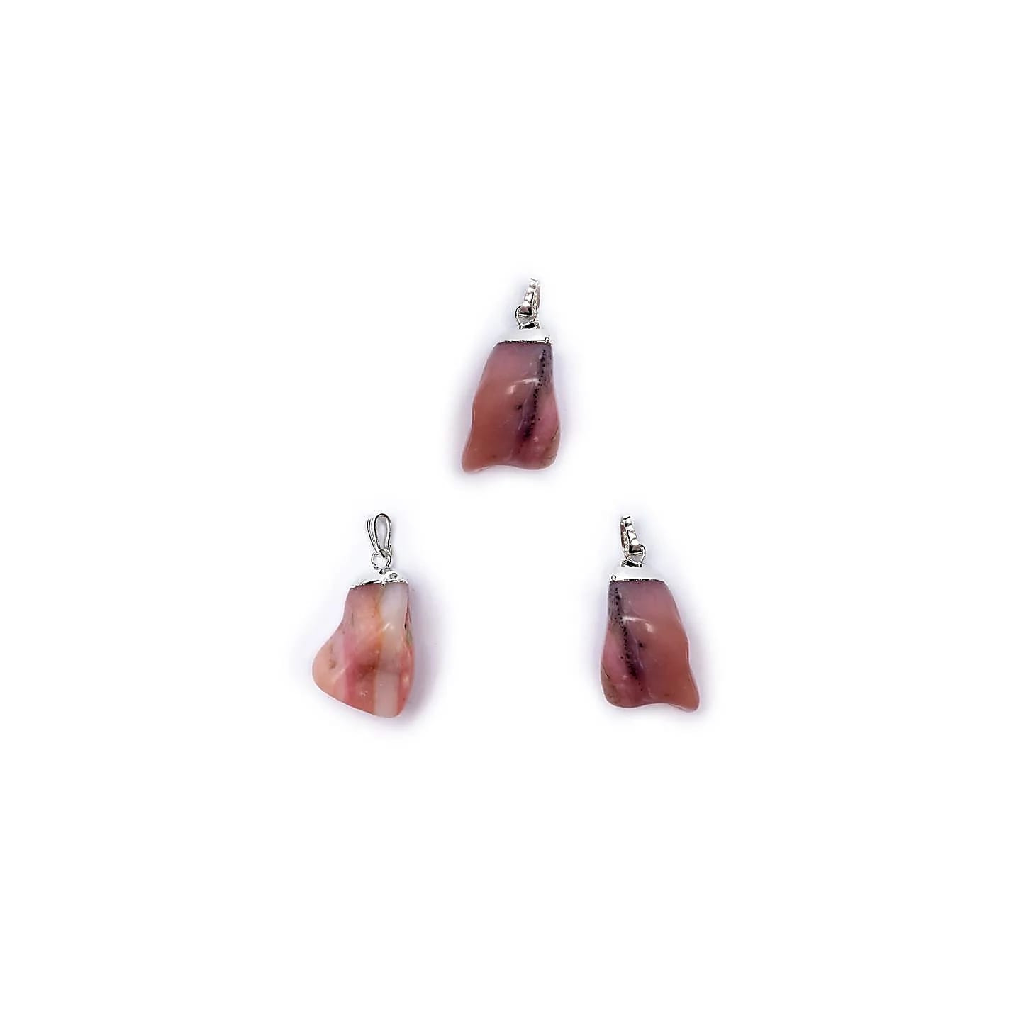 Pendentif Opale rose montature en métal | Pieralune