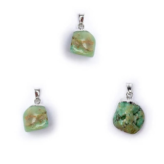 Pendentif Chrysoprase montature en métal | Pieralune