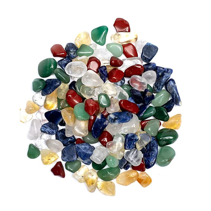 Mélange pierres polies tibétaines des cinq chakra quali... | Pieralune