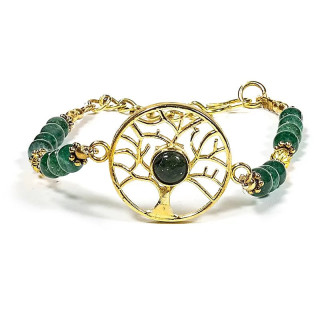 Bracelet arbre de vie avec aventurine verte | Pieralune