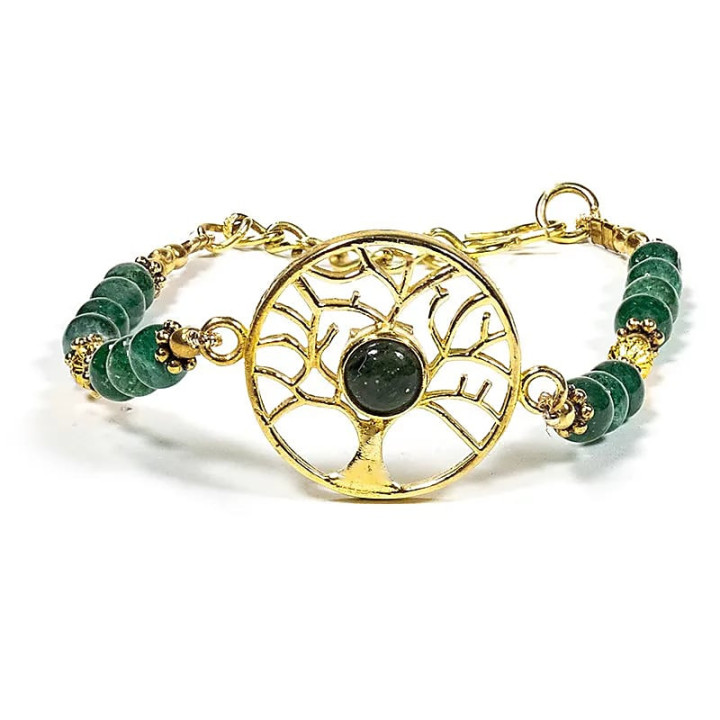 Bracelet arbre de vie avec aventurine verte | Pieralune
