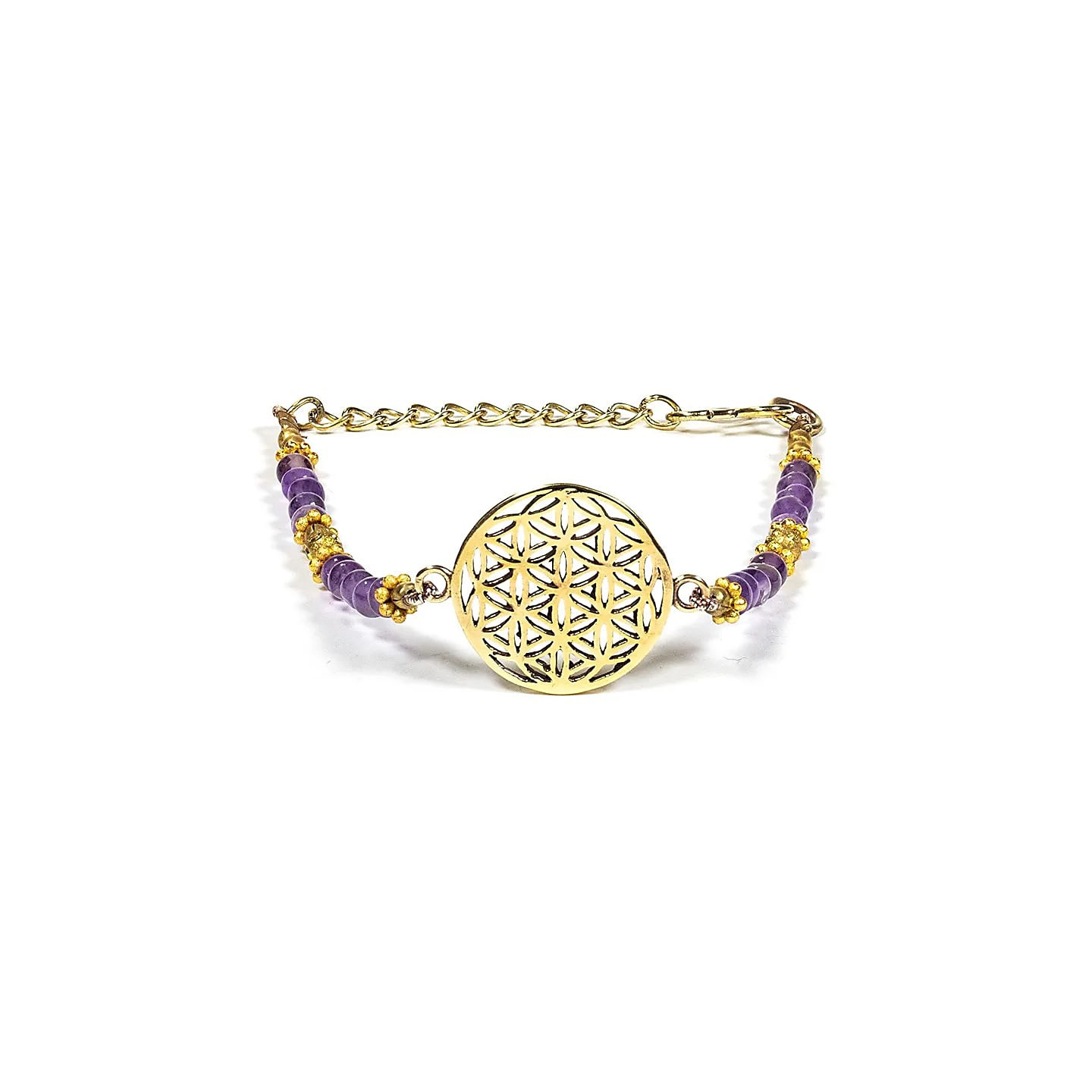 Bracelet fleur de vie avec améthyste | Pieralune