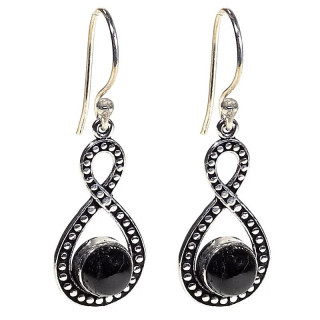 Boucles d'oreilles avec tourmaline noire | Pieralune