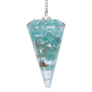 Orgonite Pendule Apatite pointe à facette | Pieralune