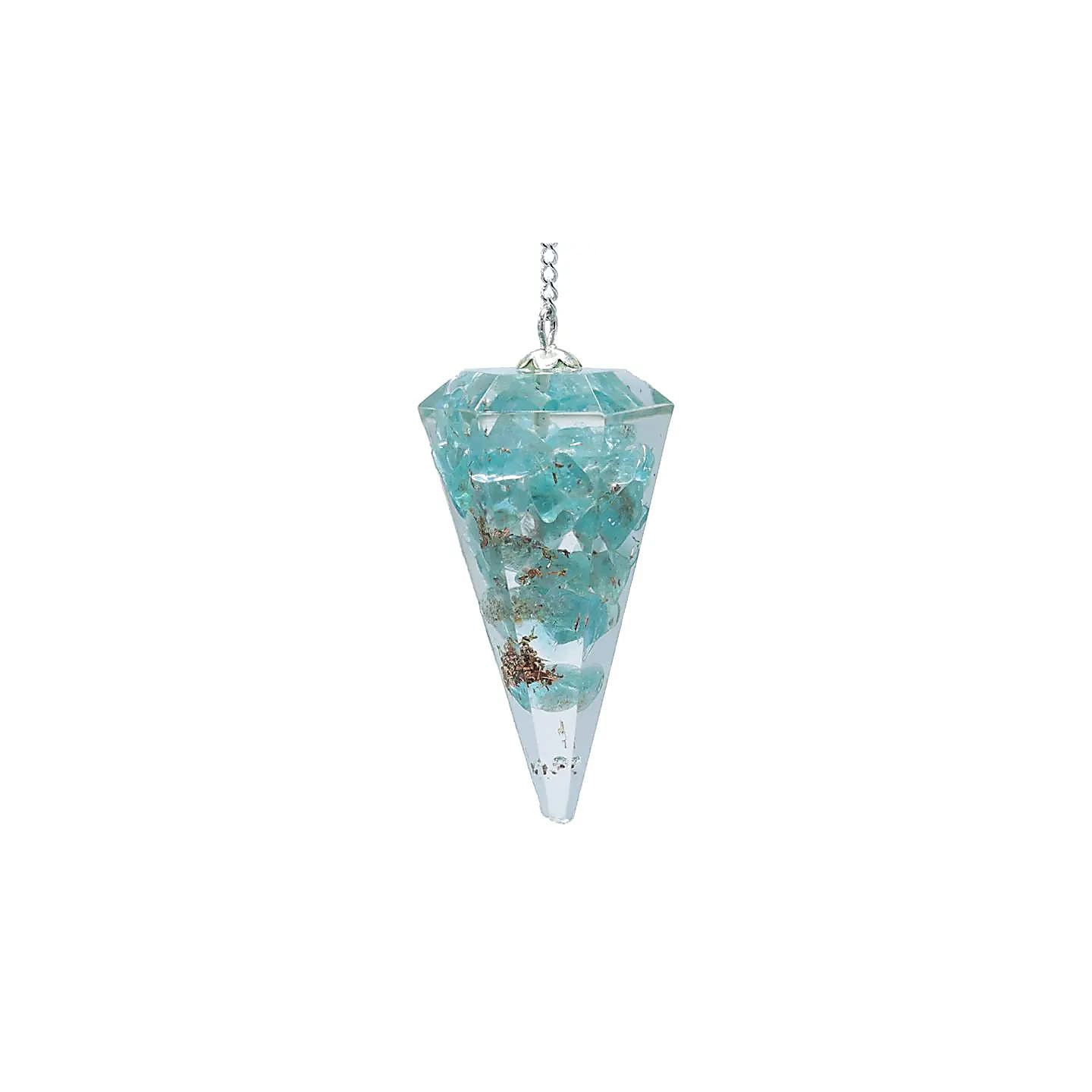 Orgonite Pendule Apatite pointe à facette | Pieralune