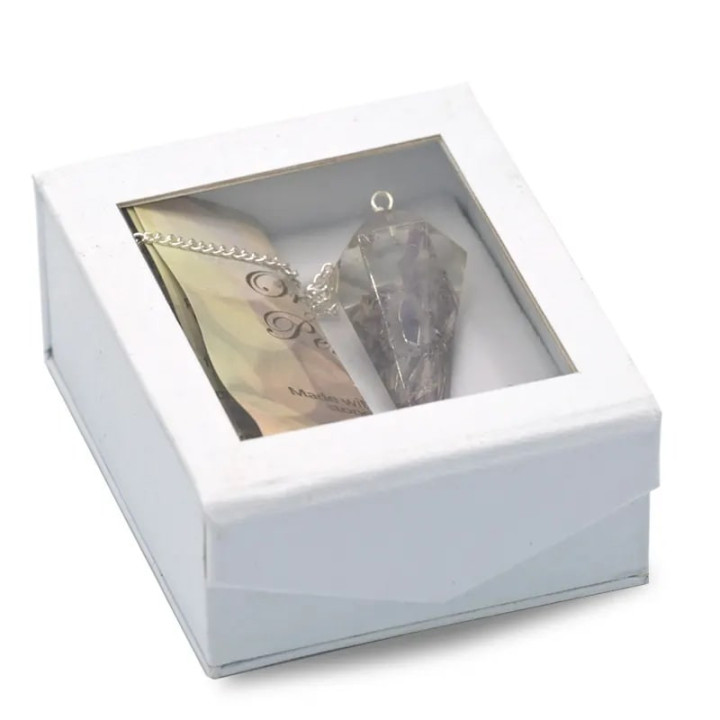 Orgonite Pendule Améthyste pointe à facette | Pieralune