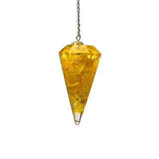 Orgonite Pendule Citrine pointe à facette | Pieralune