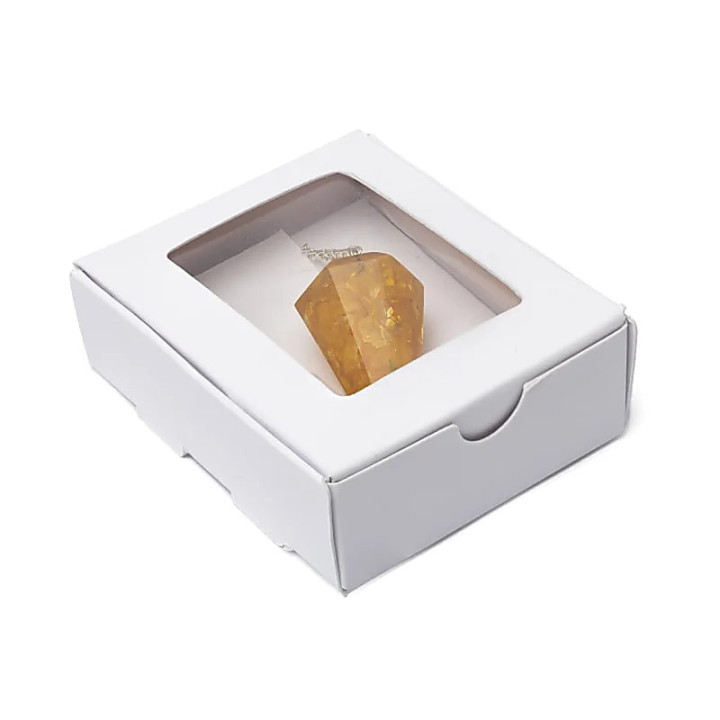 Orgonite Pendule Citrine pointe à facette | Pieralune