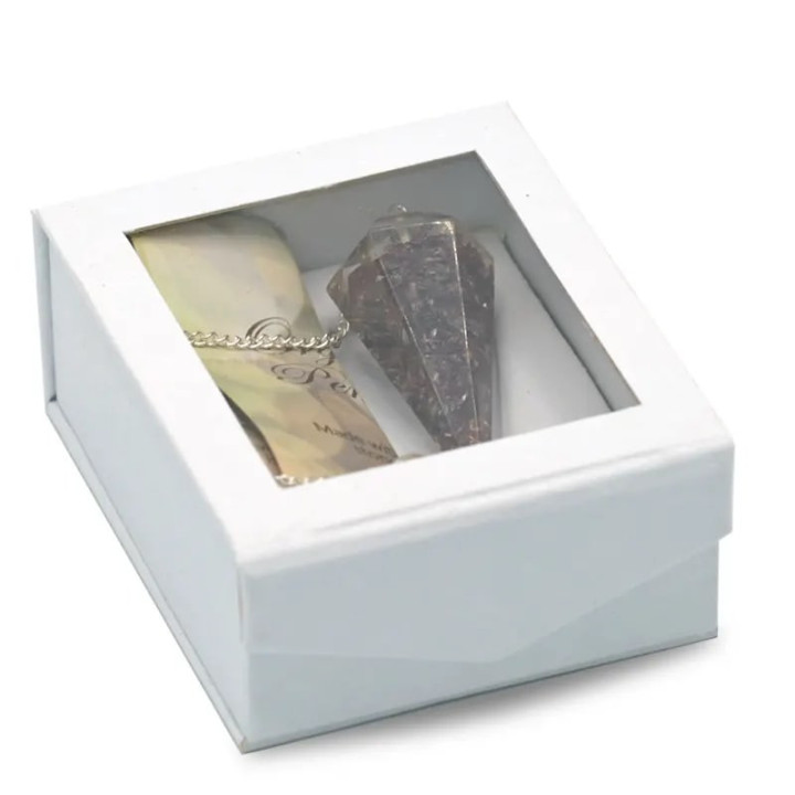 Orgonite Pendule Grenat pointe à facette | Pieralune