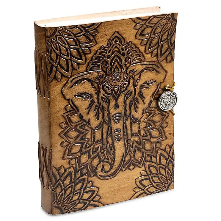 Carnet de note Éléphant avec couverture en cuir synthét... | Pieralune