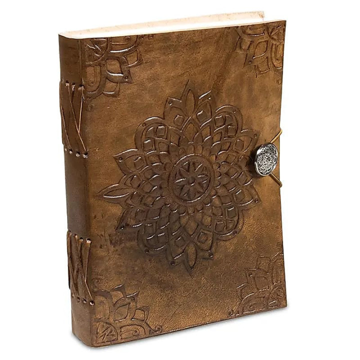 Carnet de note Mandala - avec couverture en cuir synthé... | Pieralune