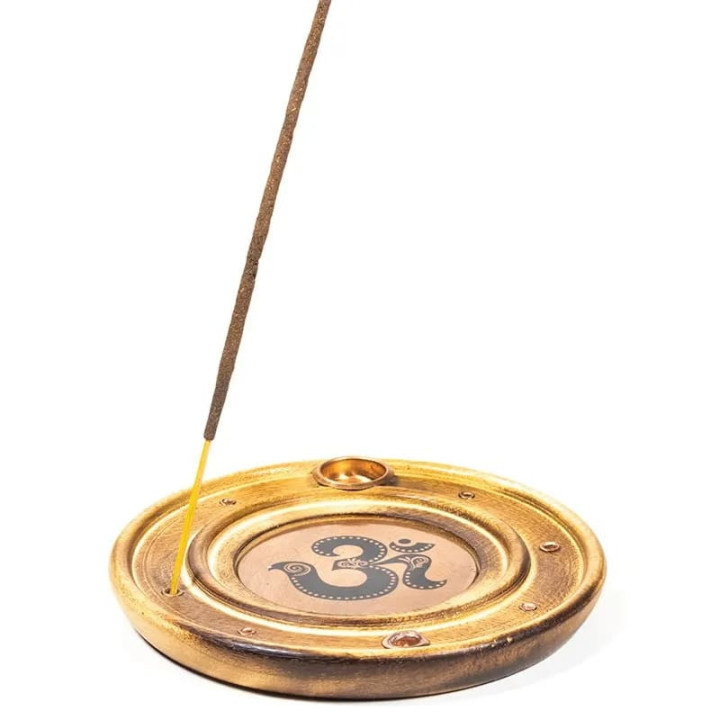 Brûleur de bâtons d'encens & cônes om | Pieralune