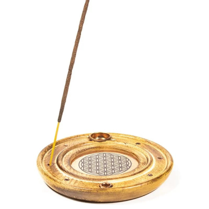 Brûleur de bâtons d'encens & cônes Fleur de vie | Pieralune