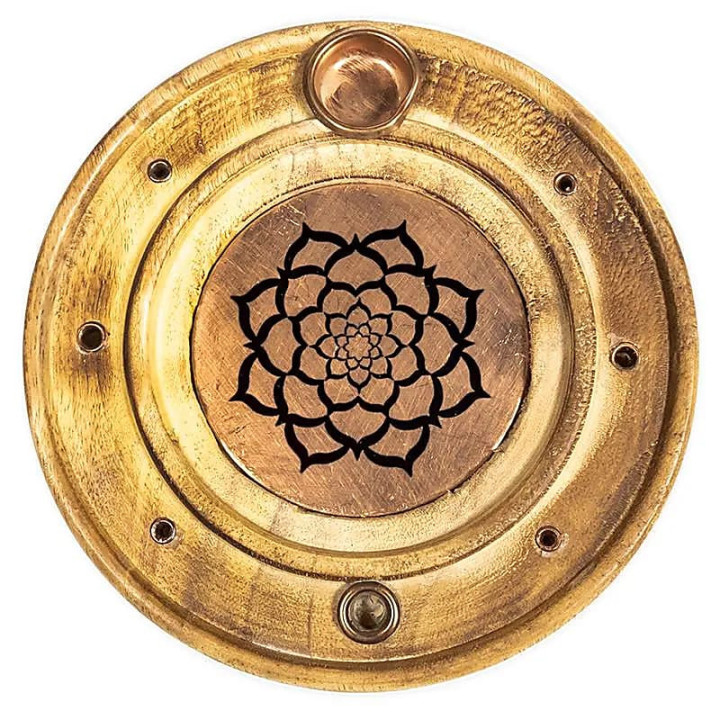 Brûleur de bâtons d'encens & cônes Lotus mandala | Pieralune