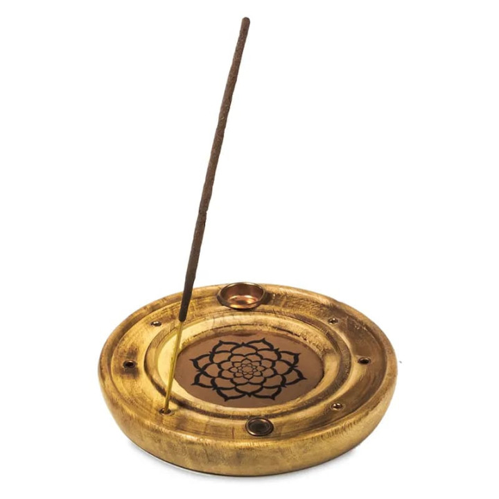 Brûleur de bâtons d'encens & cônes Lotus mandala | Pieralune