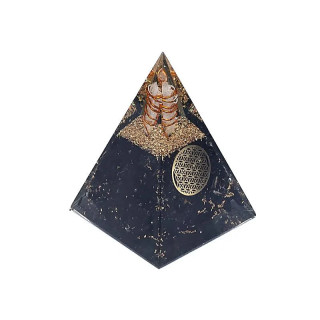 Orgonite Pyramide tourmaline fleur de vie | Pieralune