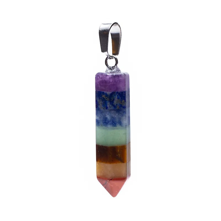 Pendentif 7 Chakra pierres précieuses | Pieralune