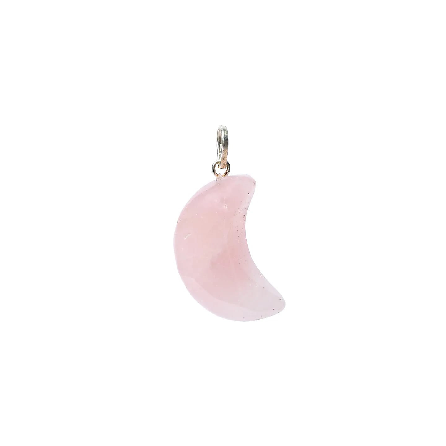 Pendentif en quartz rose forme de lune | Pieralune