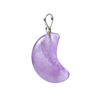 Pendentif en Améthyste en forme de lune | Pieralune