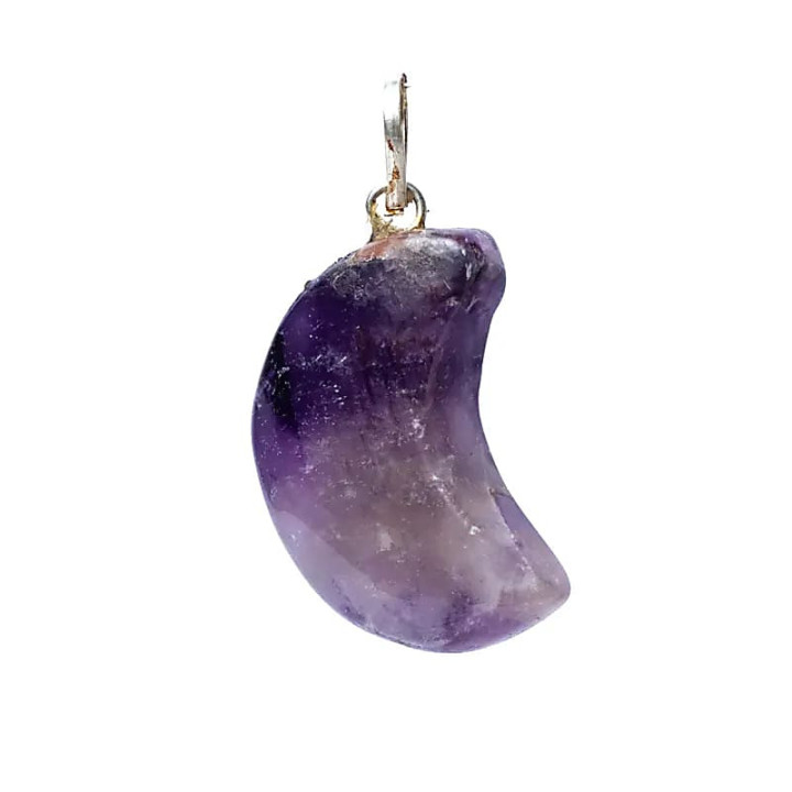 Pendentif en Améthyste en forme de lune | Pieralune