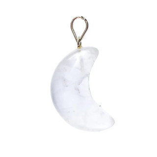 Pendentif en Cristal de Roche en forme de lune | Pieralune