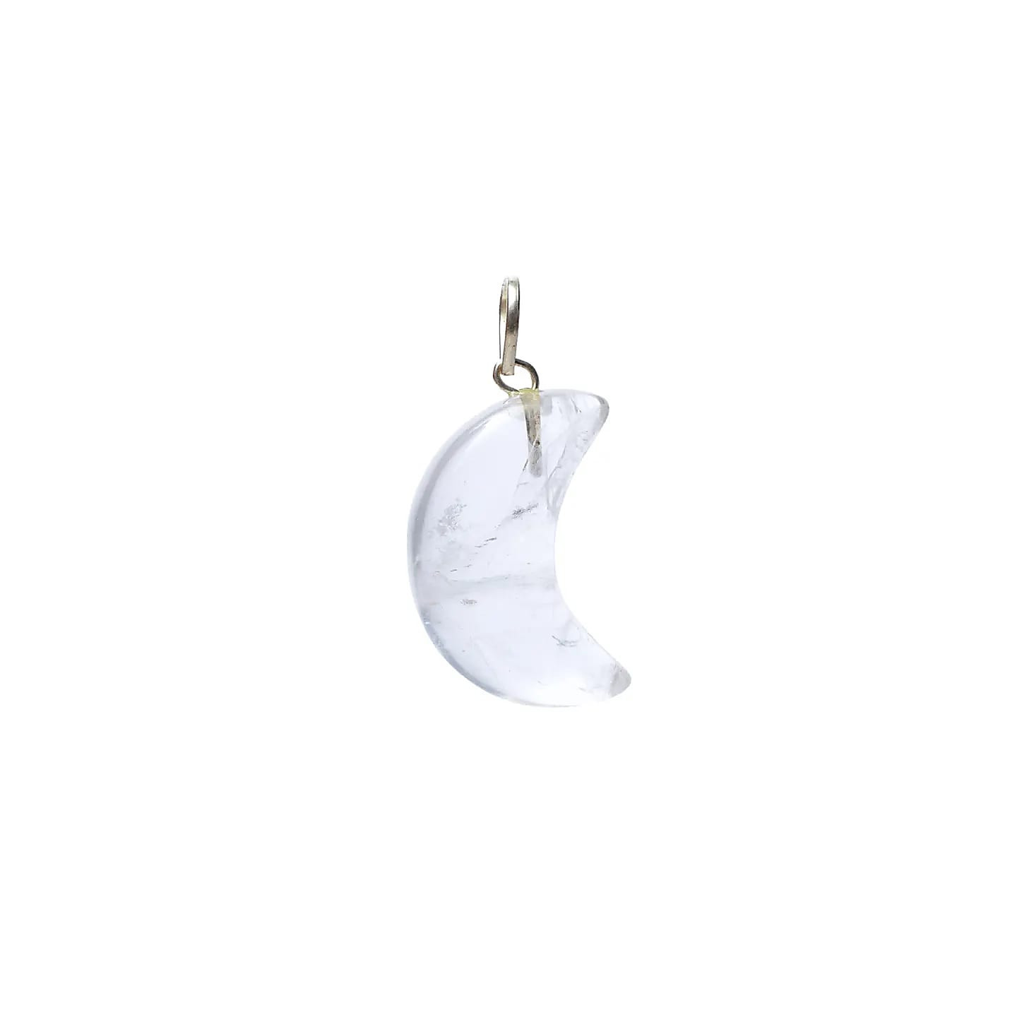 Pendentif en Cristal de Roche en forme de lune | Pieralune