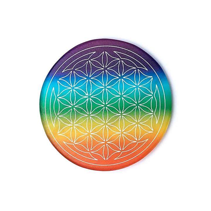 Dessous de verre en sélénite Fleur de Vie | Pieralune