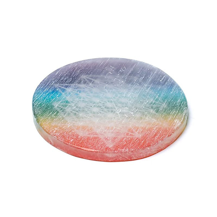 Dessous de verre en sélénite Tétraèdre 64 étoiles | Pieralune