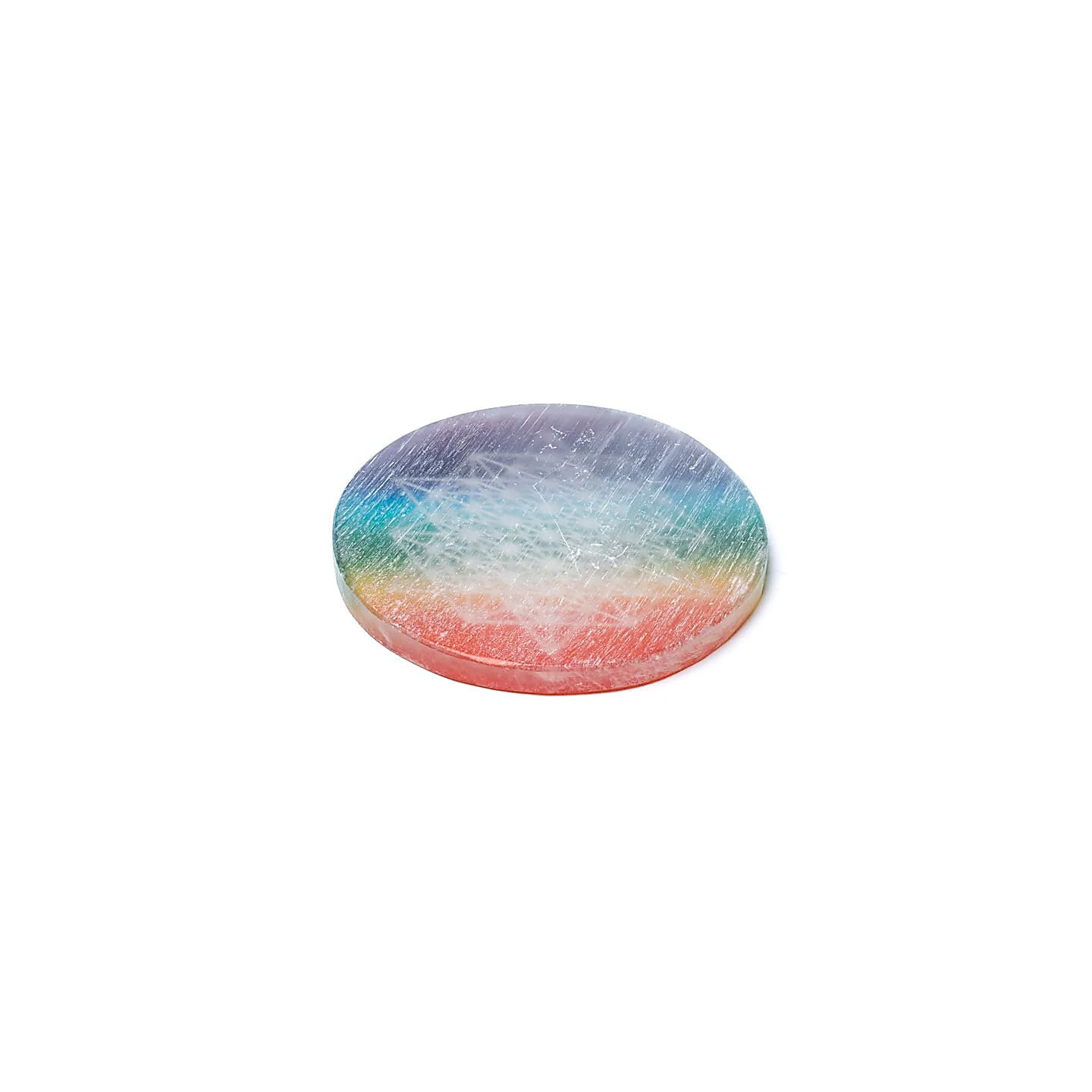 Dessous de verre en sélénite Tétraèdre 64 étoiles | Pieralune