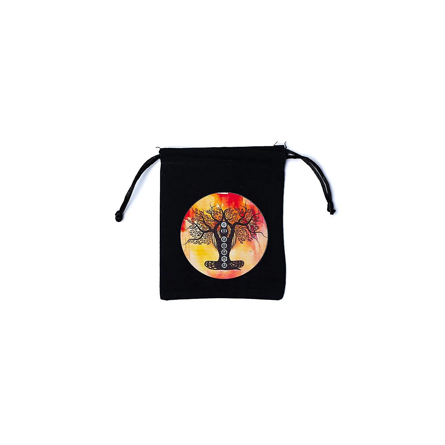 Pochette en coton Arbre de Vie noir | Pieralune