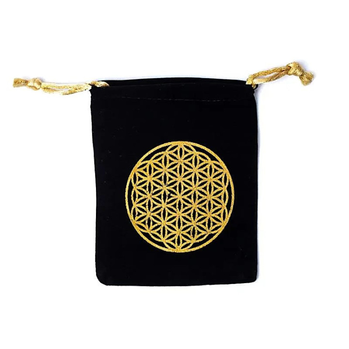 Pochette velours fleur de vie | Pieralune