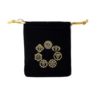 Pochette velours 7 symboles chakras | Pieralune