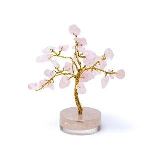Arbre de pierres précieuses en quartz rose | Pieralune