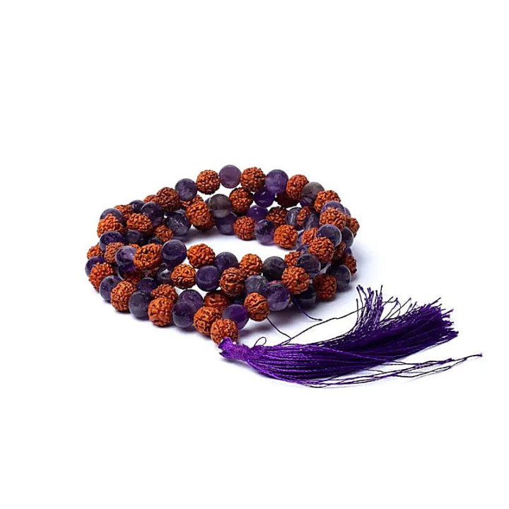 Mala rudraksha / améthyste | Pieralune