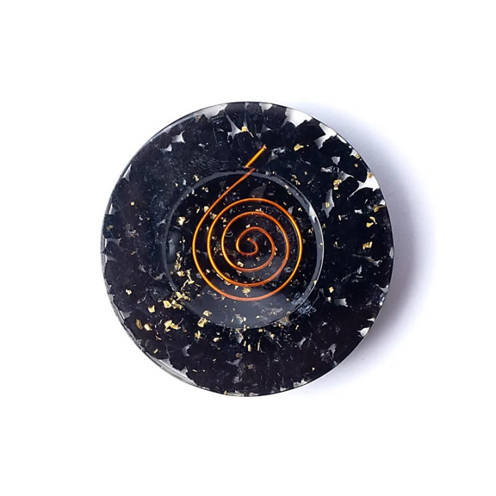 Orgonite porte sphère avec tourmaline noire | Pieralune