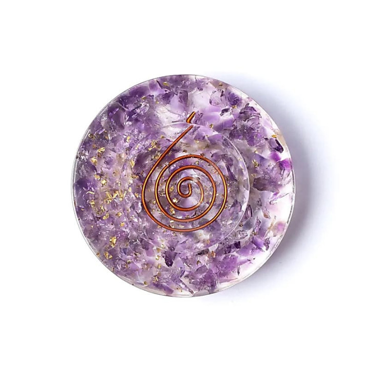 Orgonite porte sphère avec Améthyste | Pieralune