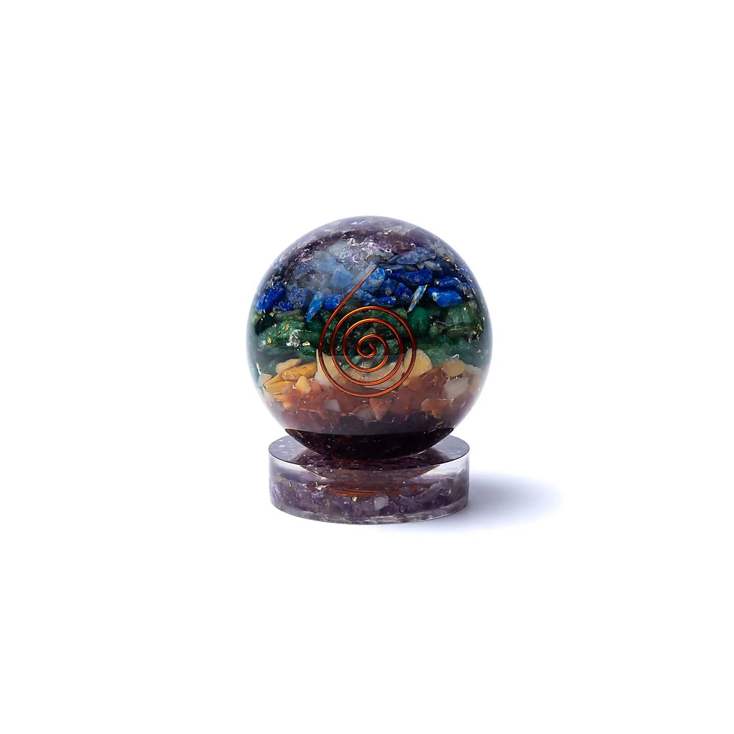 Orgonite porte sphère avec Améthyste | Pieralune