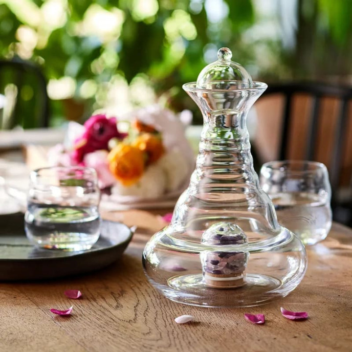Carafe à eau vitale Alladin avec pierres précieuses | Pieralune