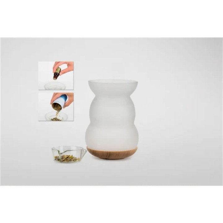 Lampe Arômatique avec fleur de la vie - Blanche | Pieralune