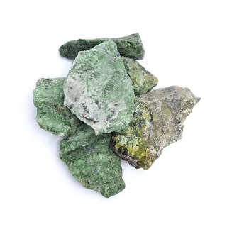 Quartz vert brute avec diopside | Pieralune