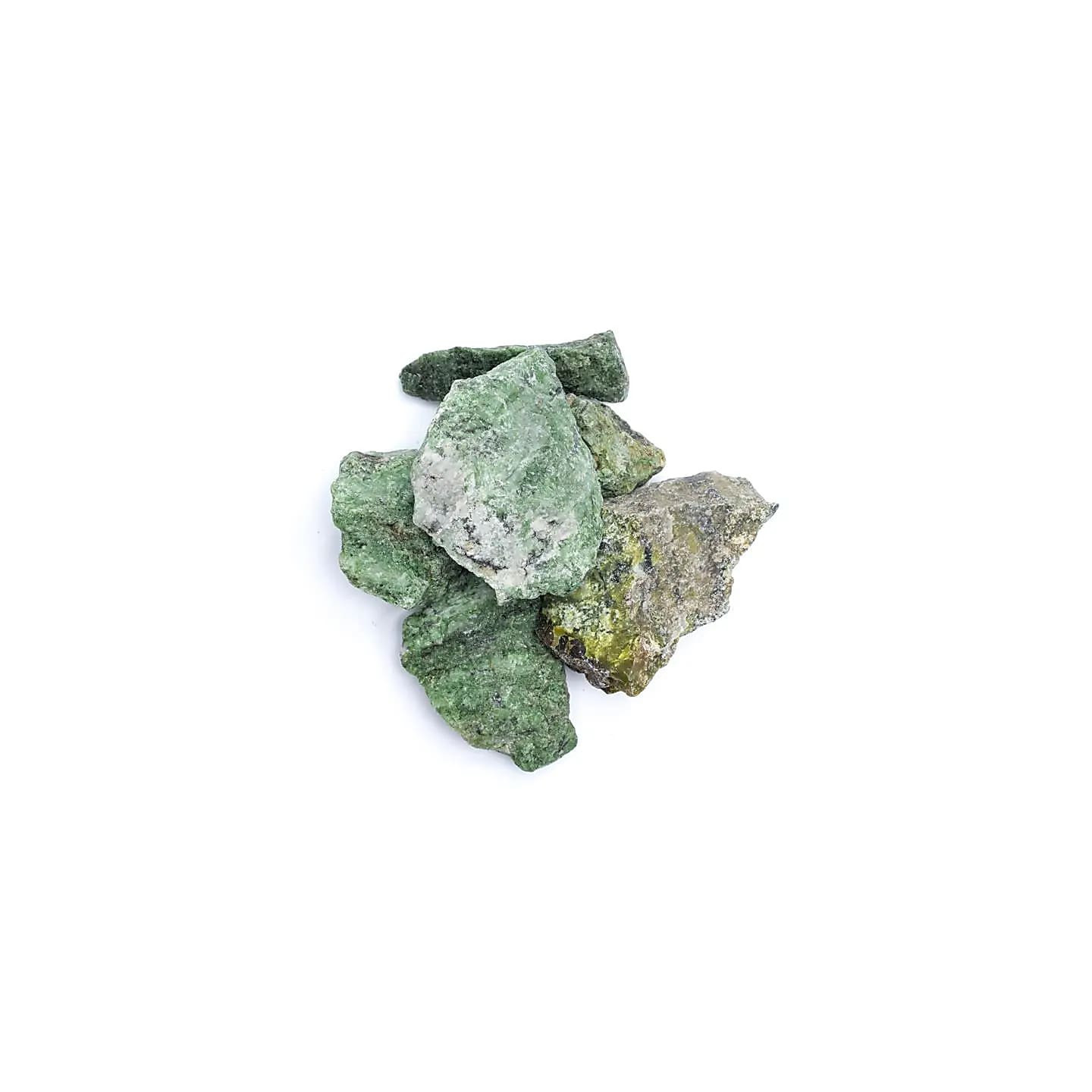 Quartz vert brute avec diopside | Pieralune