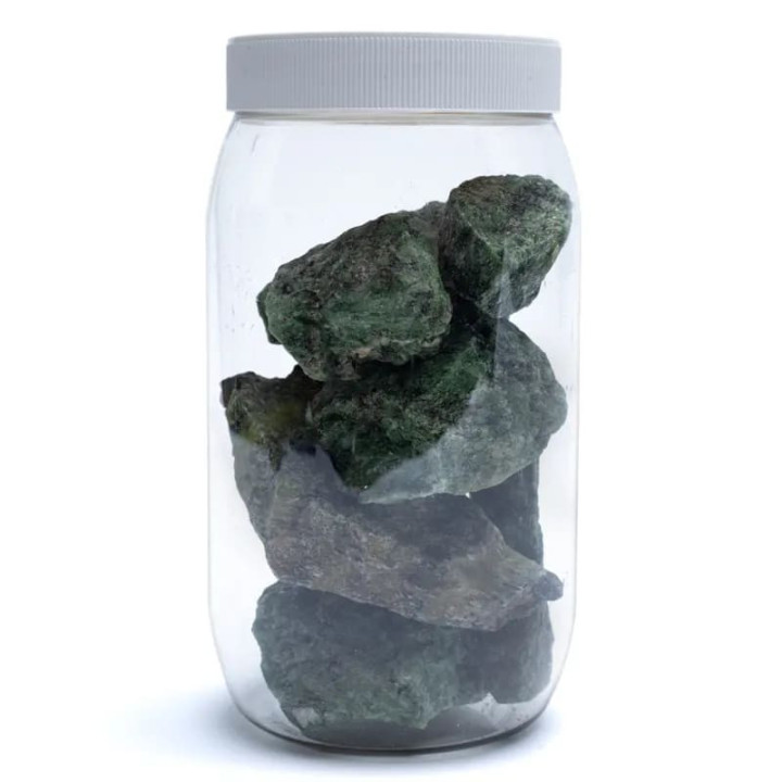 Quartz vert brute avec diopside | Pieralune