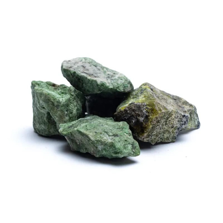 Quartz vert brute avec diopside | Pieralune