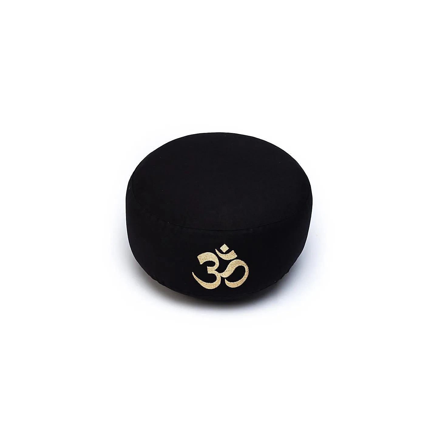 Coussin de méditation noir avec Om coton Bio (OCS) | Pieralune